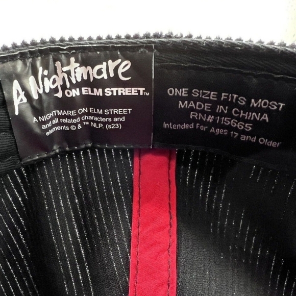 A Nightmare on Elm Street Embroidered Logo Corduroy Adjustable Snapback Hat OSFM - Picture 4 of 5